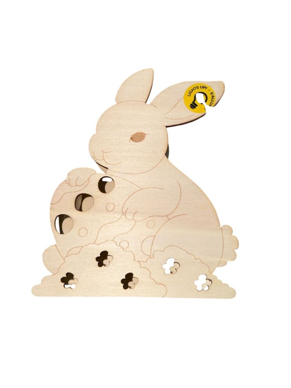 Make Market 6.25"DIY LED Wood Easter Tabletop Décor-New-2PC Lot - Picture 3 of 5